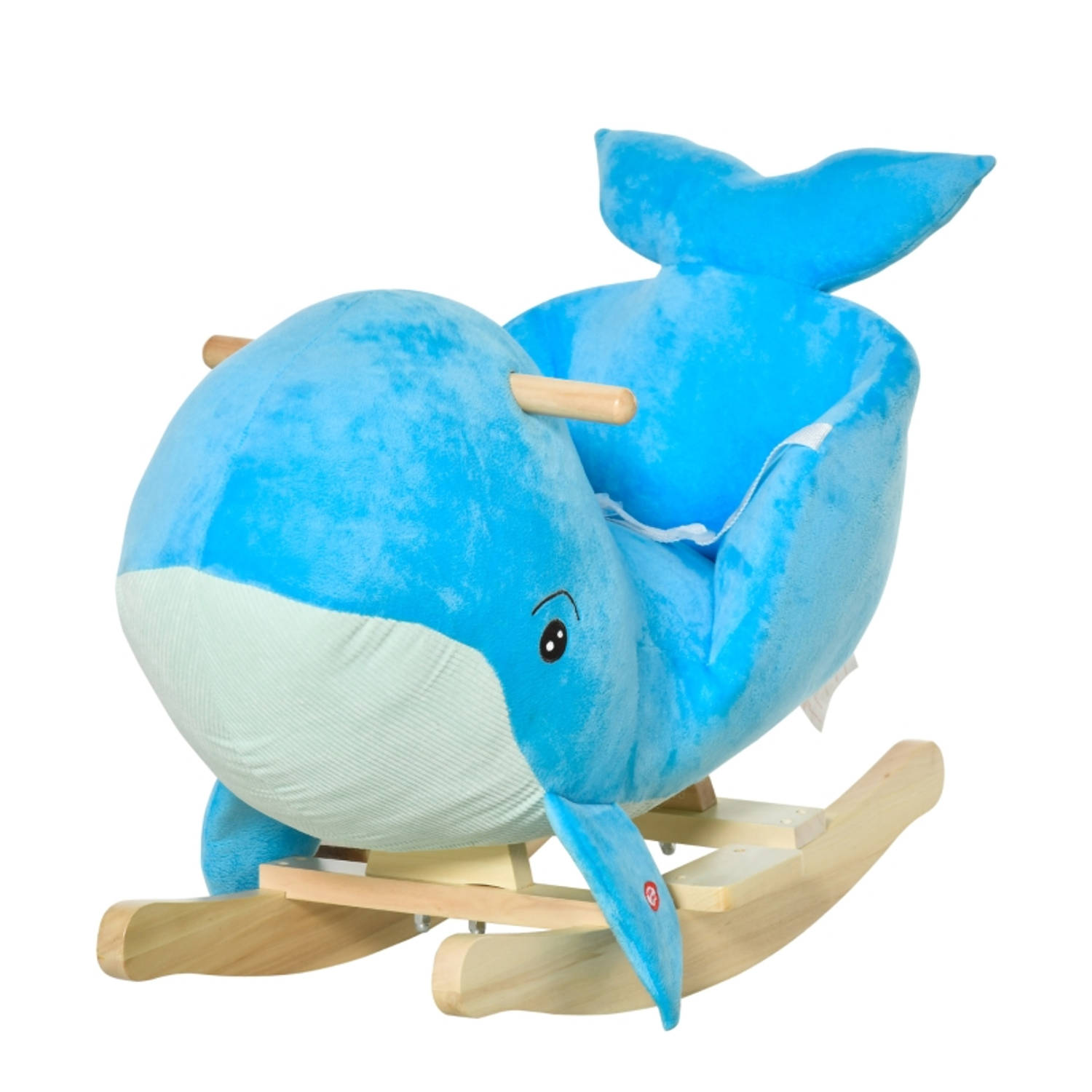 Hobbeldier - Hobbelpaard - Schommelpaard - Schommelstoel voor Kinderen - Speelgoed - Blauw - 60 x 33 x 50 cm