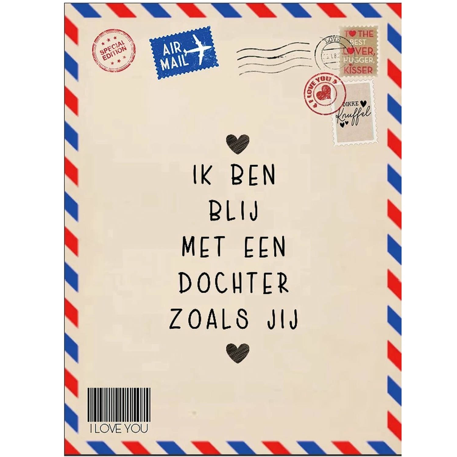 Post Deken - Sprei - Wikkeldoek- Plaid - Voor Dochter - bankdeken - cadeau - gift - postpakje - buitenland - valentijn - verjaardag - kado - knuffeldeken