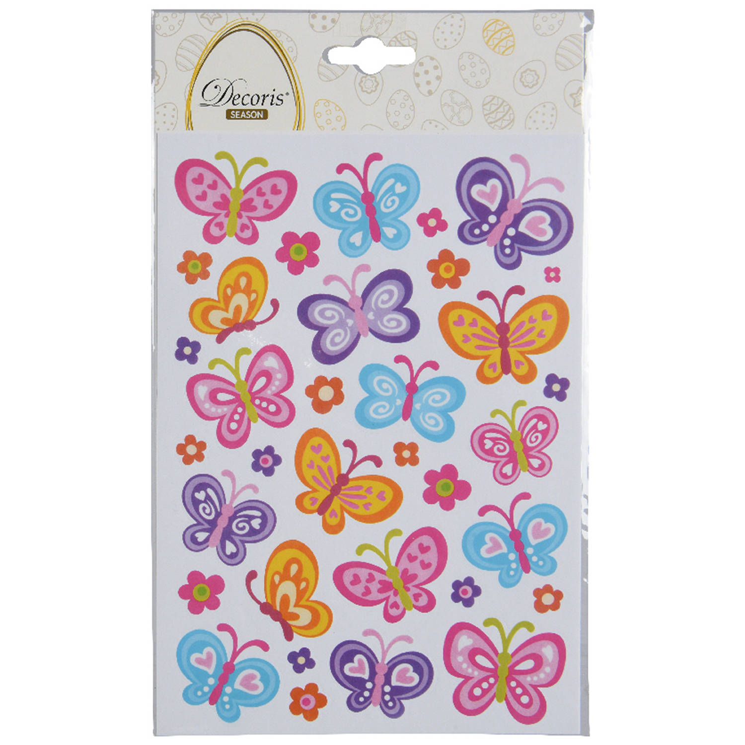 Stickers voorjaar en Pasen - vlinders - 1 vel - 15 x 21 cm - Paas knutselen - Stickers