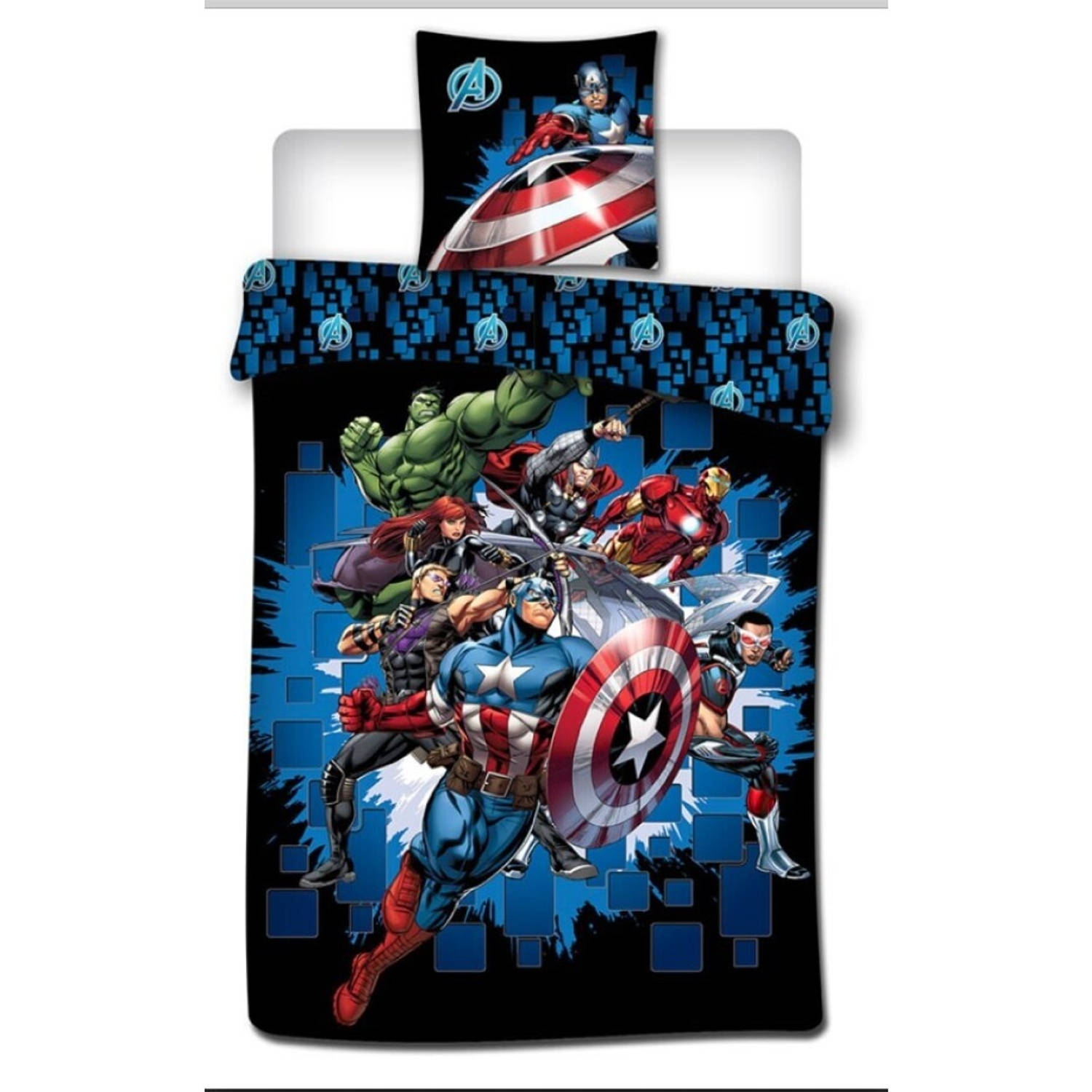 Marvel Avengers Dekbedovertrek, Dream Team Eenpersoons 140 x 200 Polycotton