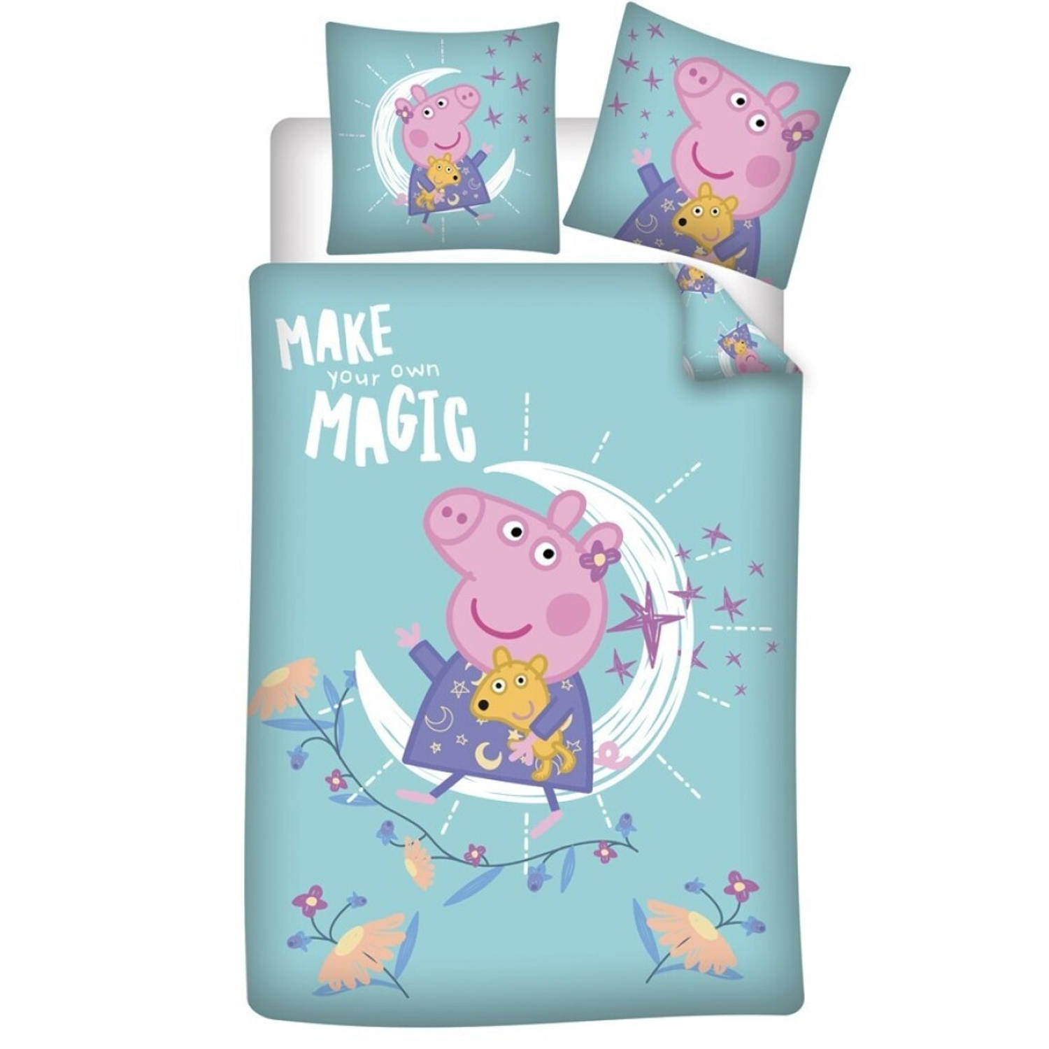 Peppa Pig Dekbedovertrek, Make Your Own Magic Eenpersoons 140 x 200 Polyester