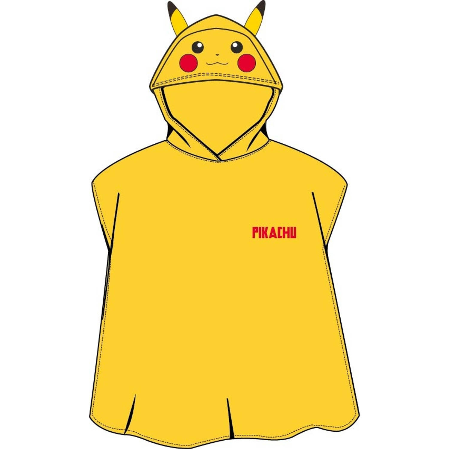 Pokémon Poncho-Badcape, Pikachu 50 x 115 cm Katoen