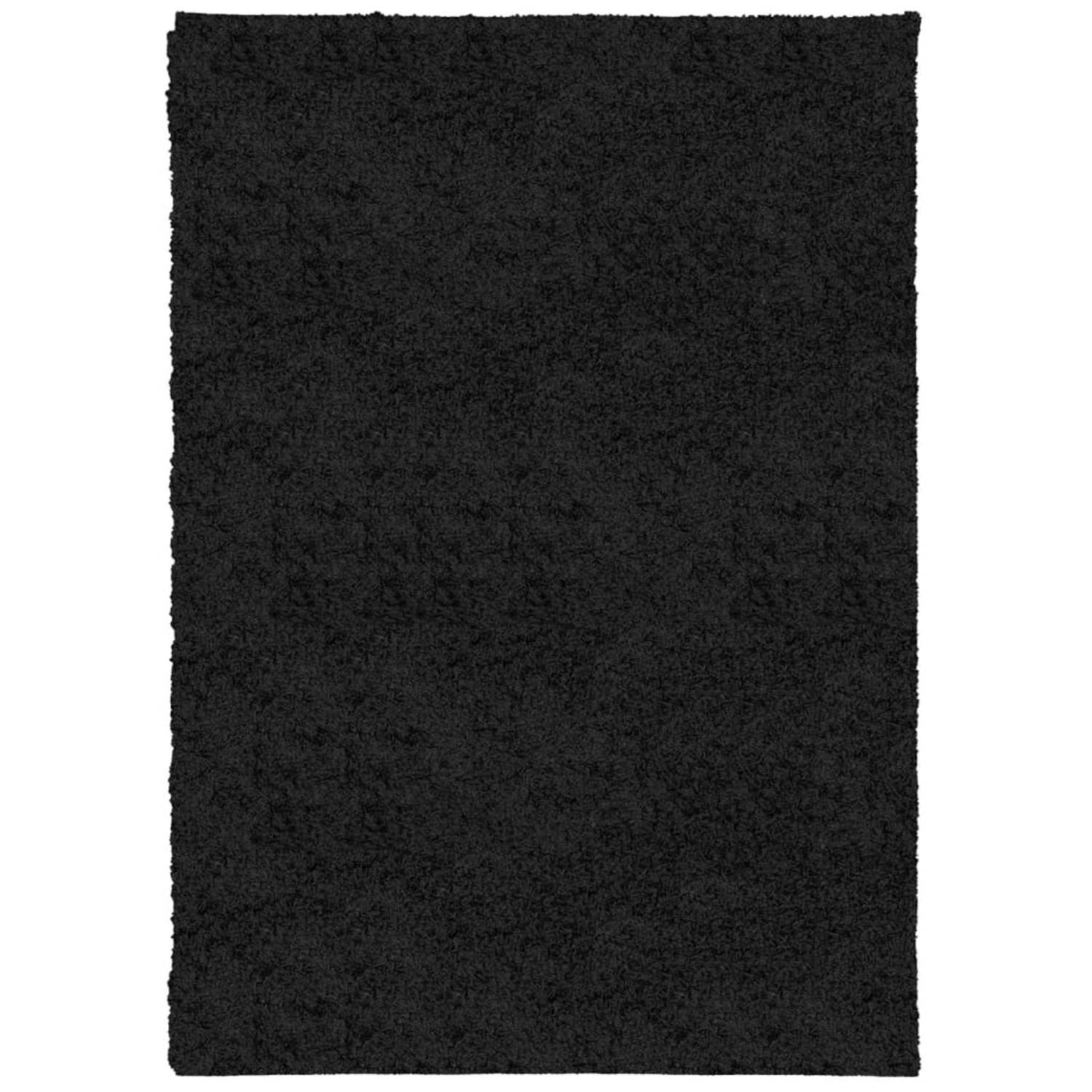 vidaXL Vloerkleed PAMPLONA shaggy hoogpolig modern 160x230 cm zwart