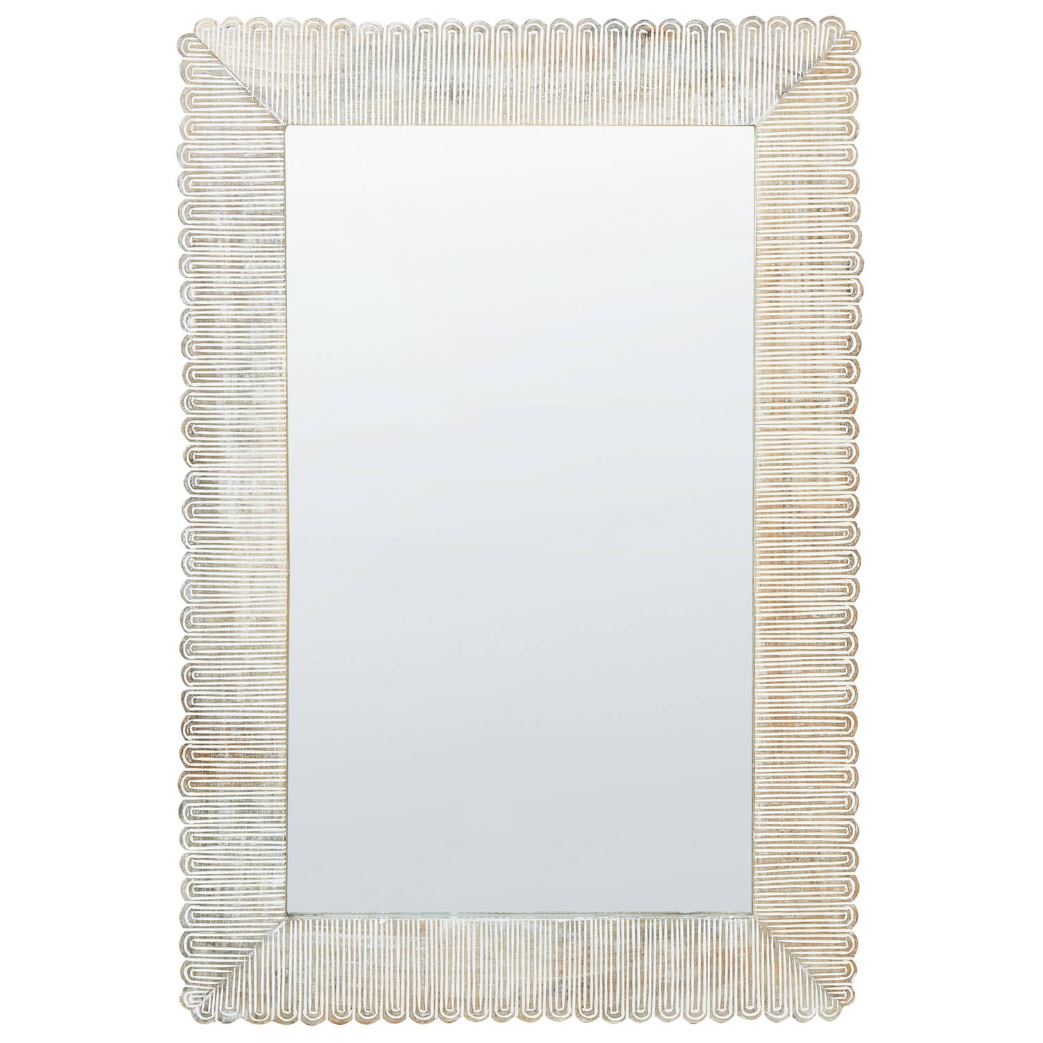BAUGY - Wandspiegel - Off-white - Mangohout