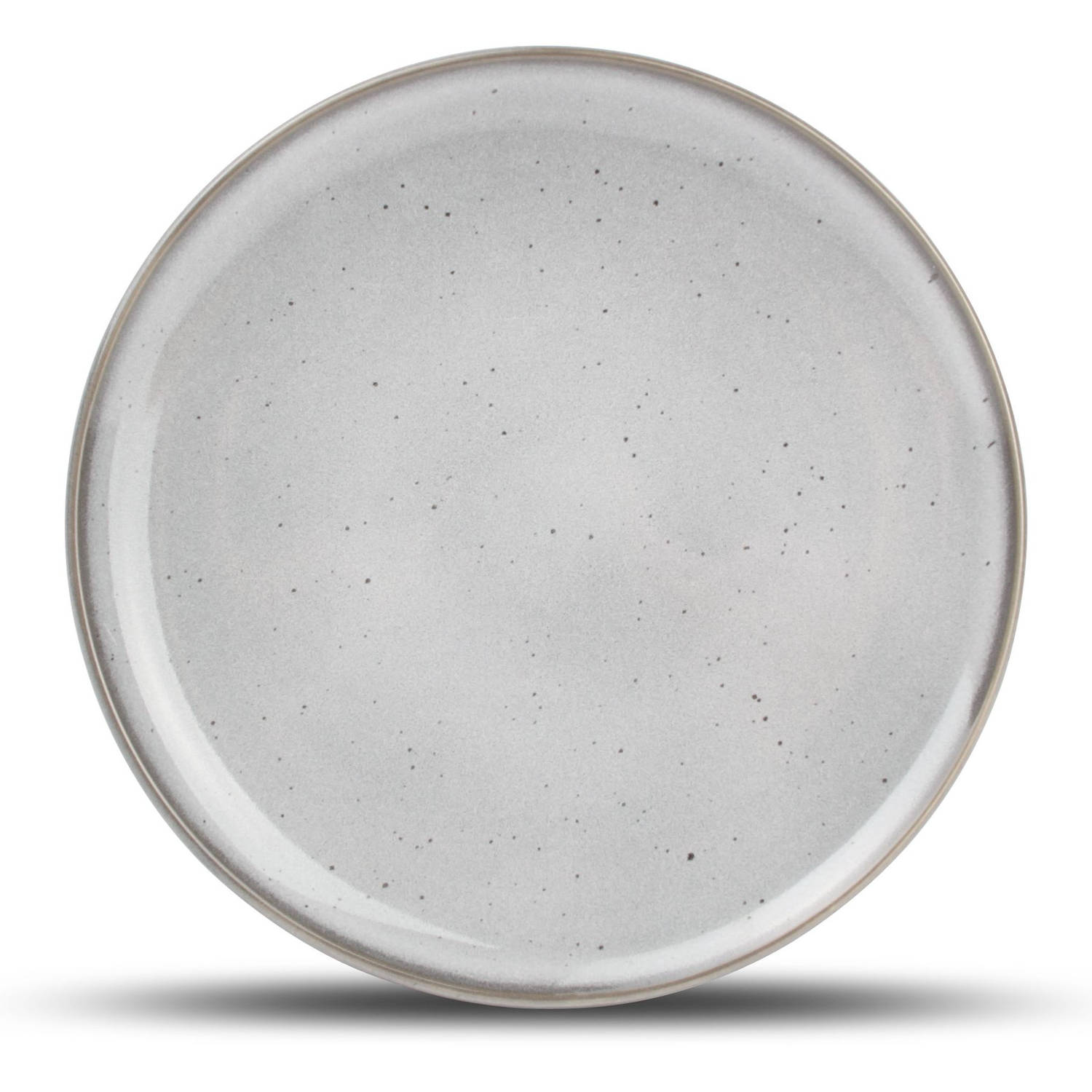 Plat bord 19,5cm grijs Freckles (Set van 4)