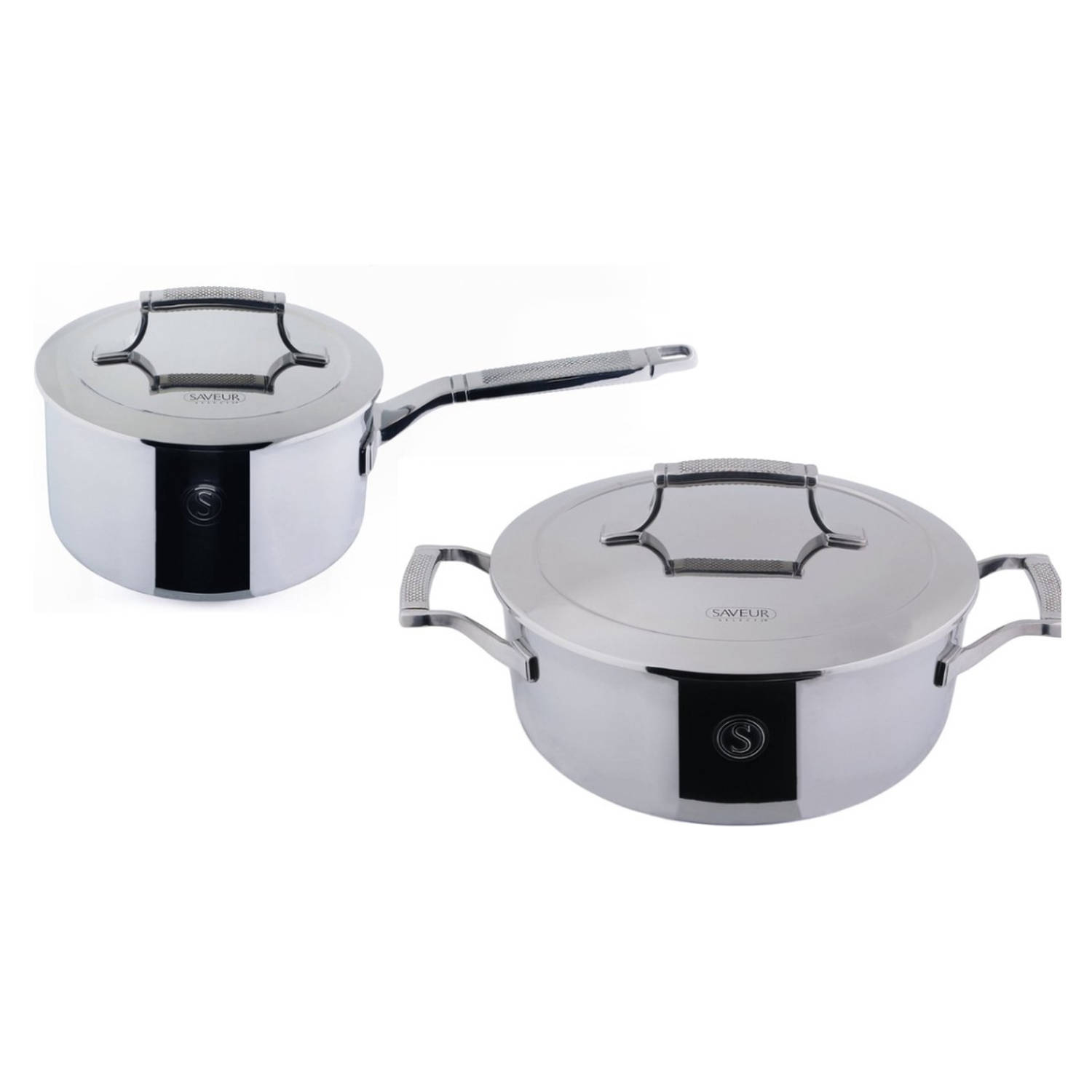 Saveur Selects - Voyage Series - Pannenset - Kookpan 25 cm - Steelpan 20 cm - RVS