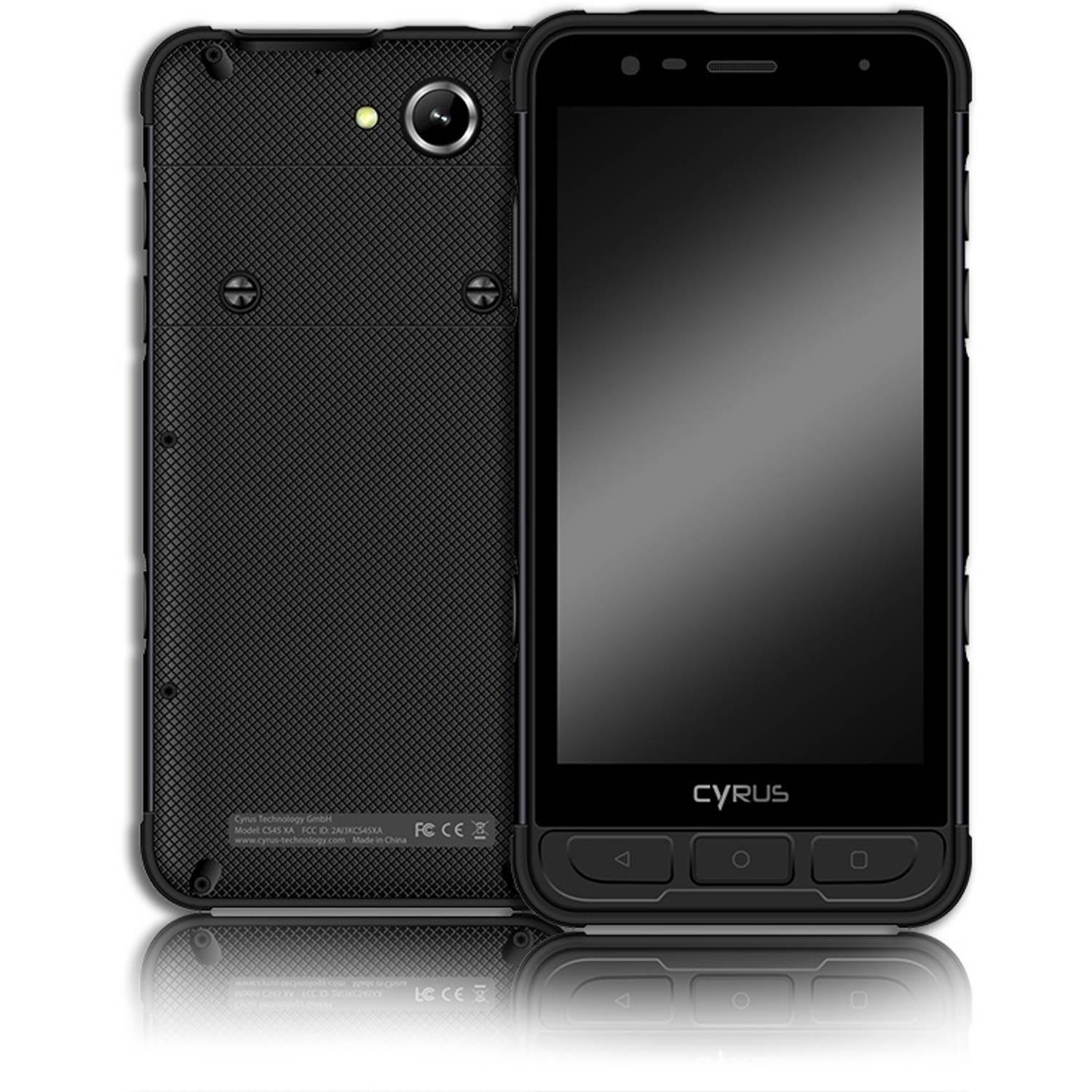 Cyrus CS45XA LTE outdoor smartphone 64 GB 5 inch (12.7 cm) Dual-SIM Android 9.0 20 Mpix Zwart