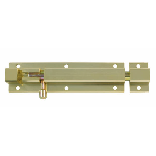 AMIG schuifslot/plaatgrendel - aluminium - 25cm - goud - incl schroeven - deur - raam - Grendels