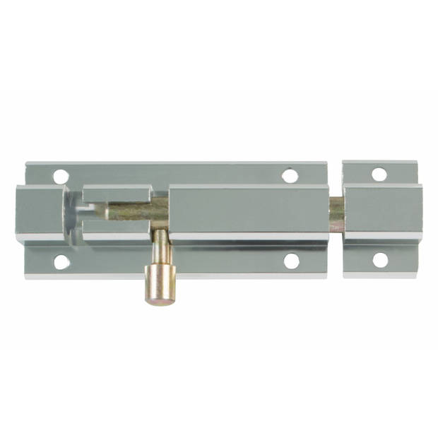 AMIG schuifslot/plaatgrendel - aluminium - 15cm - zilver - incl schroeven - deur - raam - Grendels