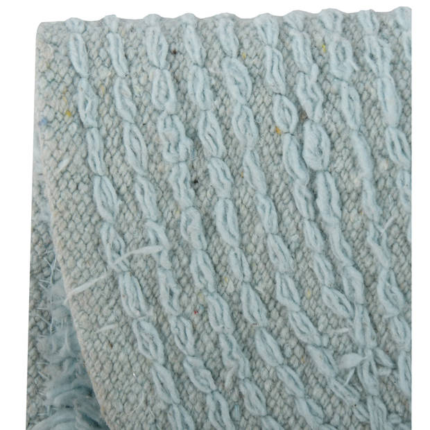 MSV WC/Badkamerkleed/badmat voor op de vloer - lichtblauw - 45 x 35 cm - Badmatjes