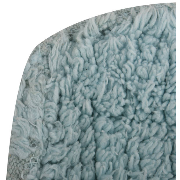 MSV WC/Badkamerkleed/badmat voor op de vloer - lichtblauw - 45 x 35 cm - Badmatjes
