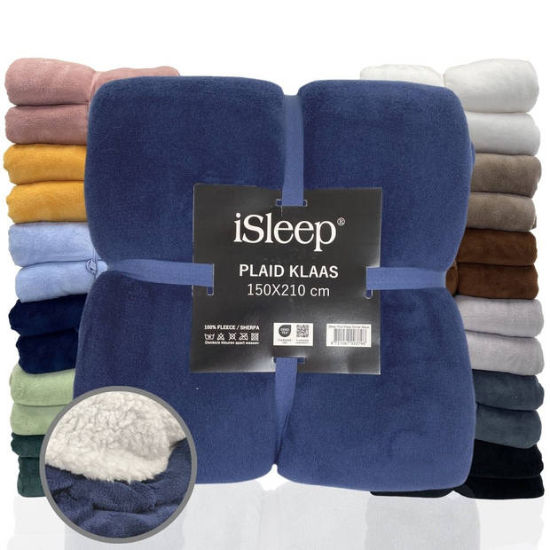 iSleep Plaid Klaas - Donker Blauw