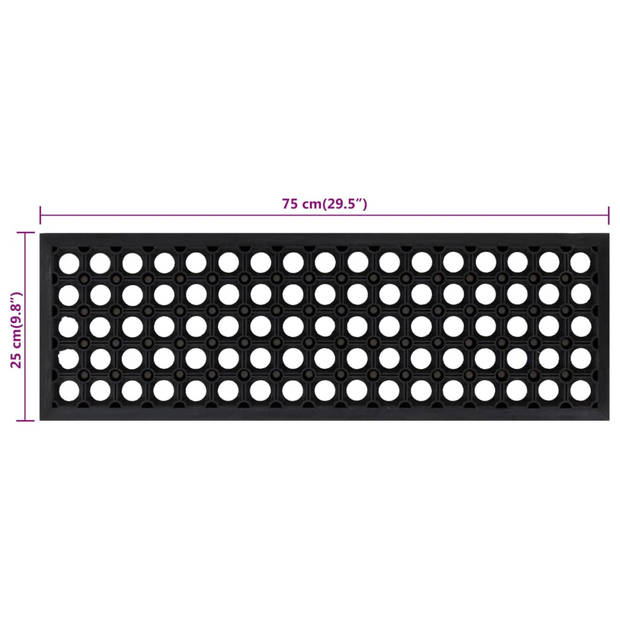 vidaXL Trapmatten 5 st 25x75 cm rubber