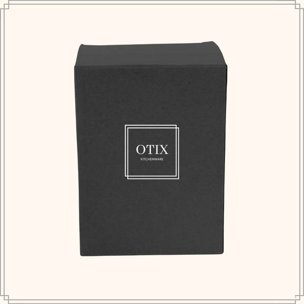 OTIX Voorraadpot - Glas met Deksel - 1650ml - Bruin - Hout