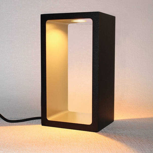 Artdelight Tafellamp Corridor H 18 cm B 10 cm zwart-mat goud