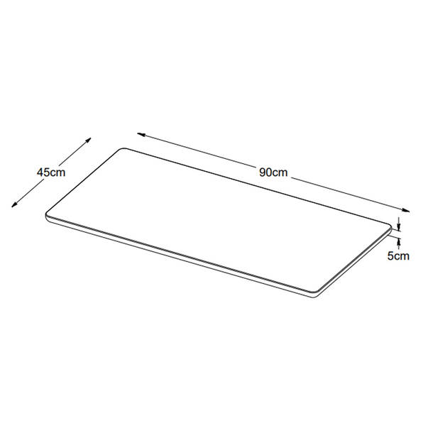 Giga Living - Blad Barrali Uitbreiding Smoked Eiken 90x45cm