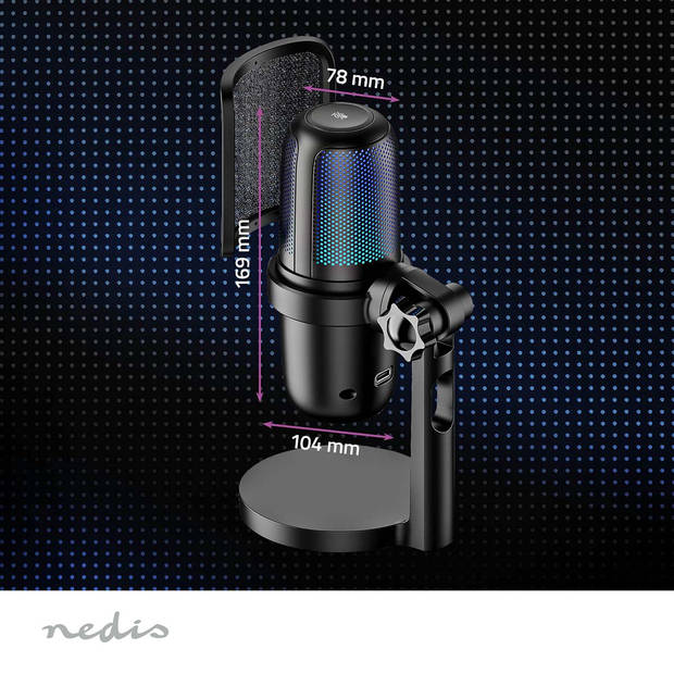 Nedis Streaming- en Gamingmicrofoon - GSMIC210BK