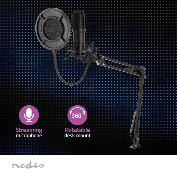 Nedis Streaming- en Gamingmicrofoon - GSMIC410BK