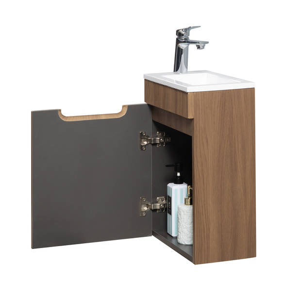 Badplaats Toiletmeubel Thermis 40cm - bruin teak