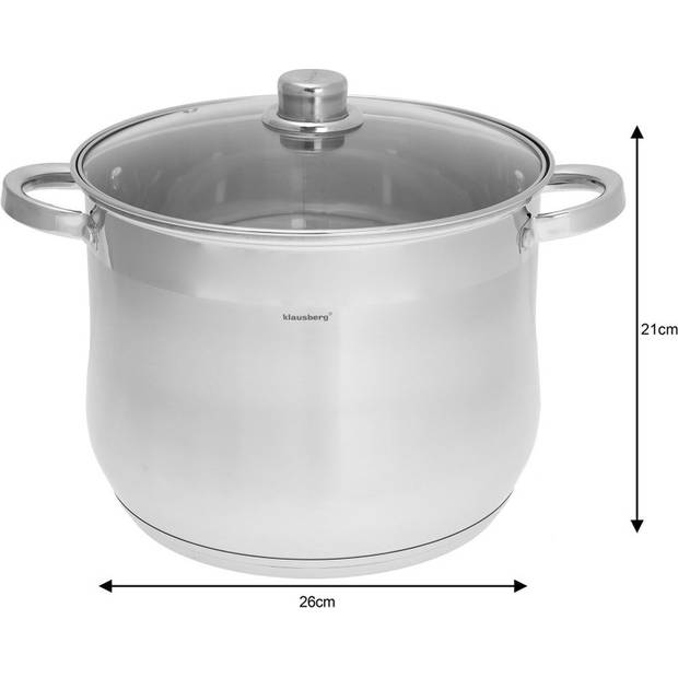 Kinghoff 7178 - 6 Delige Soep pannenset - kookpan - soeppan - 16 liter/13 liter/10.7 liter