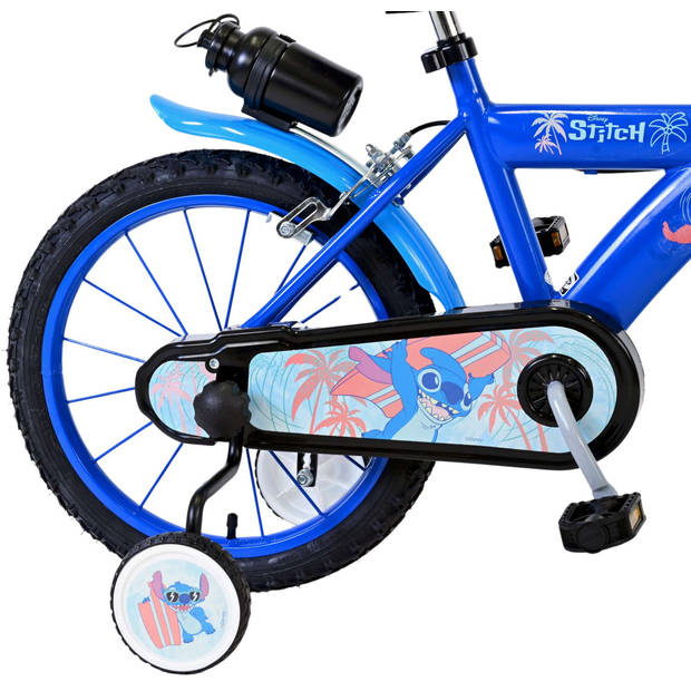 Disney Stitch Kinderfiets - Jongens - 16 inch - Blauw - Twee handremmen