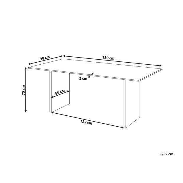 Beliani MOORA - Eettafel-Lichte houtkleur-MDF