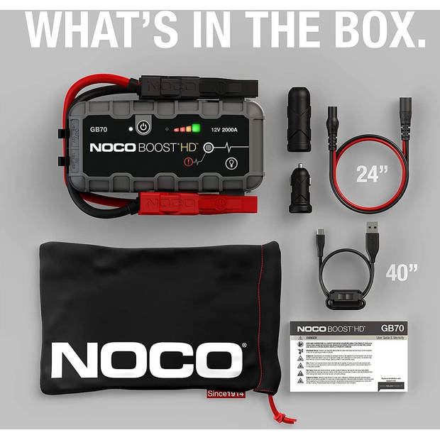 NOCO Jumpstarter GB70 / Noco Genius Boost 12V 2000A