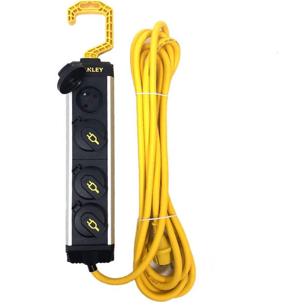 Stanley Stekkerdoos Hook 4-voudig 5 Meter Aluminium Zwart PENAARDE BE-FR