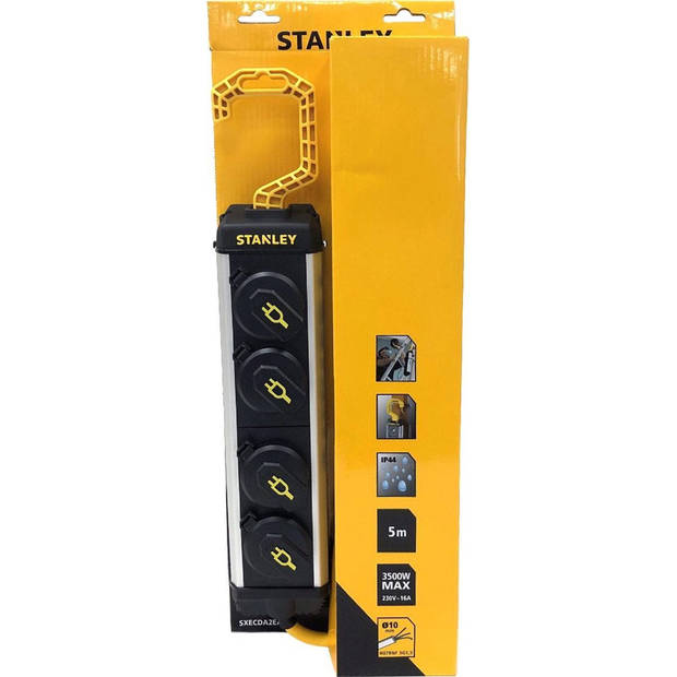 Stanley Stekkerdoos Hook 4-voudig 5 Meter Aluminium Zwart PENAARDE BE-FR