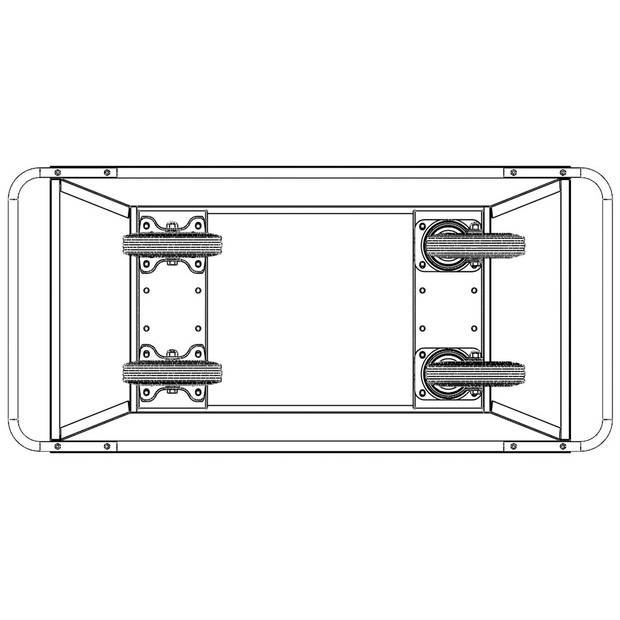 Afvaltrolley metaal 200 L - geel - 200mm wielen