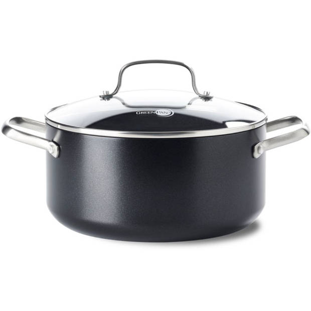 GreenPan Kookpan met deksel - Copenhagen - Zwart - ø 20 cm / 3.3 liter