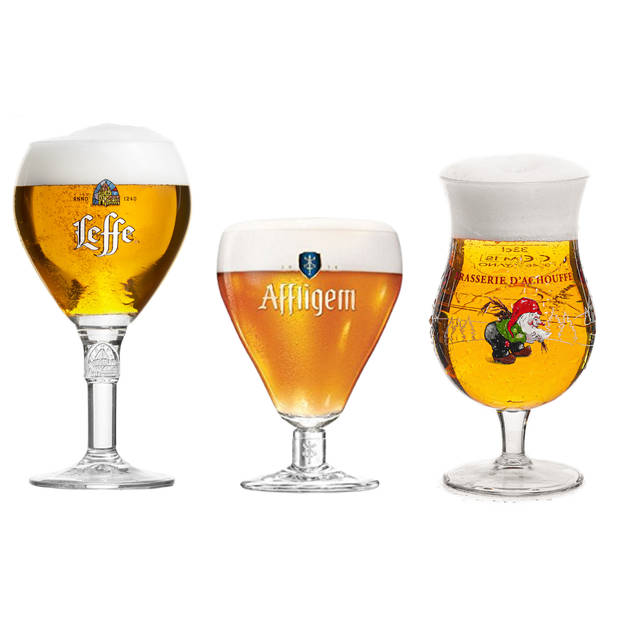 Bierglazen cadeau set - 3 Stuks