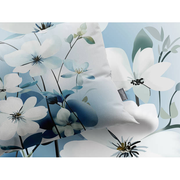 Eleganzzz Dekbedovertrek Micropercal Bouquet of Dreams - blauw 140x200/220cm