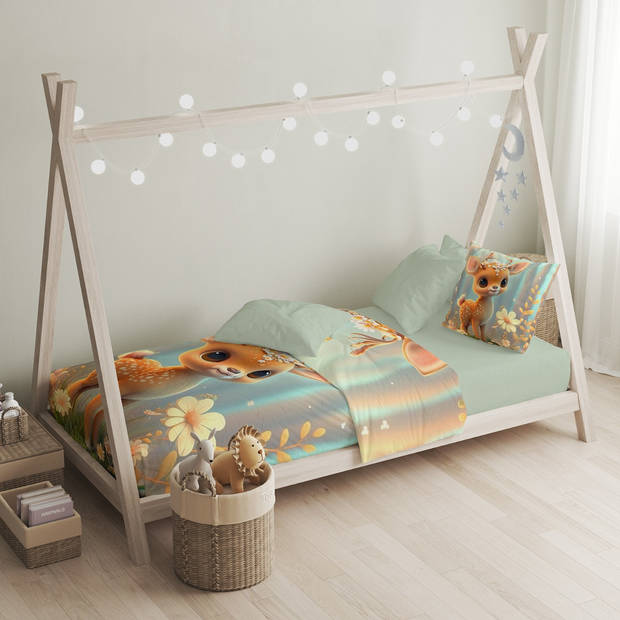 Eleganzzz Kinder Dekbedovertrek Micropercal Bella - multi 140x200cm