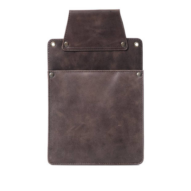 Holster - voor horeca portemonnee - Mini Ipad 3/4/5 - Leer - Donkerbruin