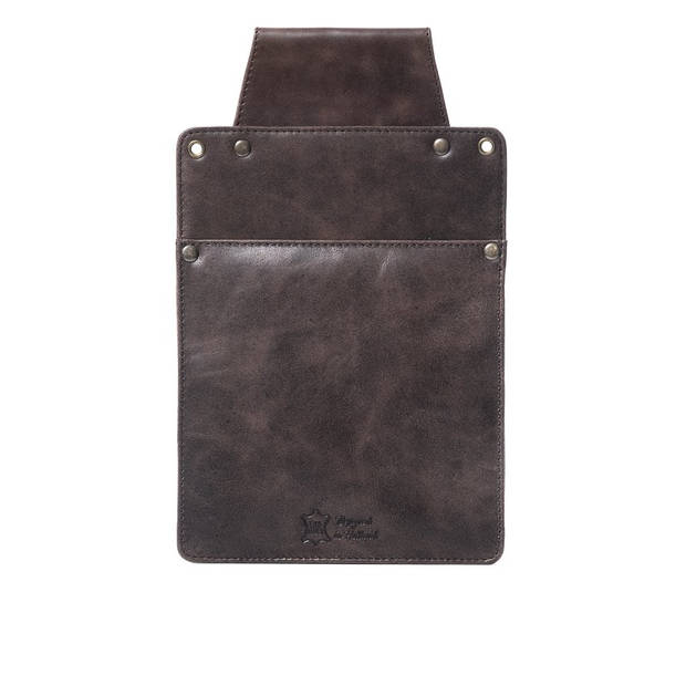 Holster - voor horeca portemonnee - Mini Ipad 3/4/5 - Leer - Donkerbruin