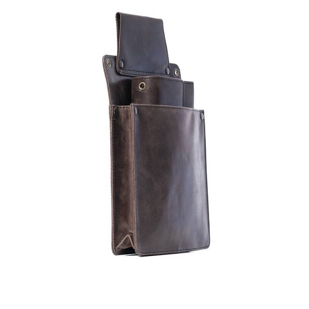 Holster - voor horeca portemonnee - Mini Ipad 3/4/5 - Leer - Donkerbruin