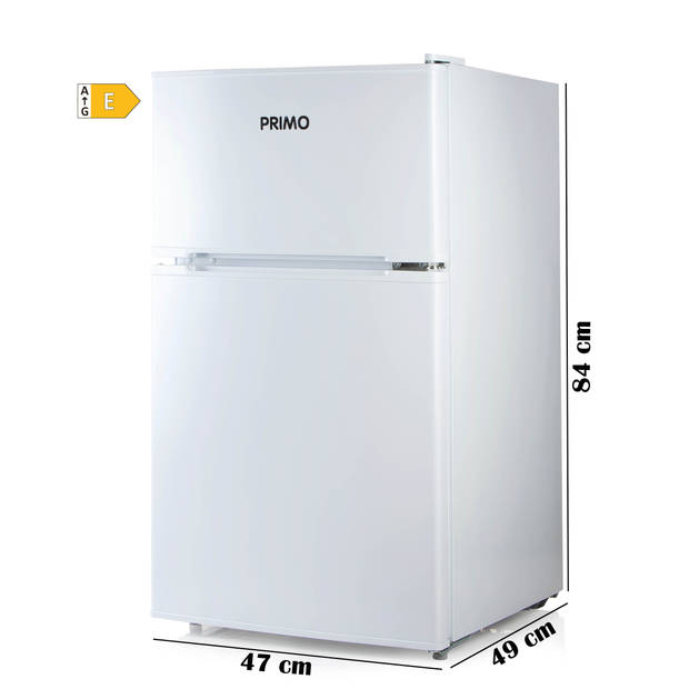 PRIMO PR156FR Koelkast tafelmodel met vriesvak - 87 liter inhoud - Klasse E - Wit - Koelkast tafelmodel vrijstaand - Koe