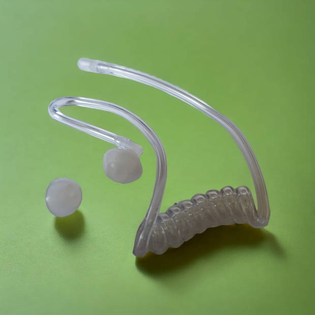 Horend Goed - transparante krulslang eartube voor portofoon beveiliging