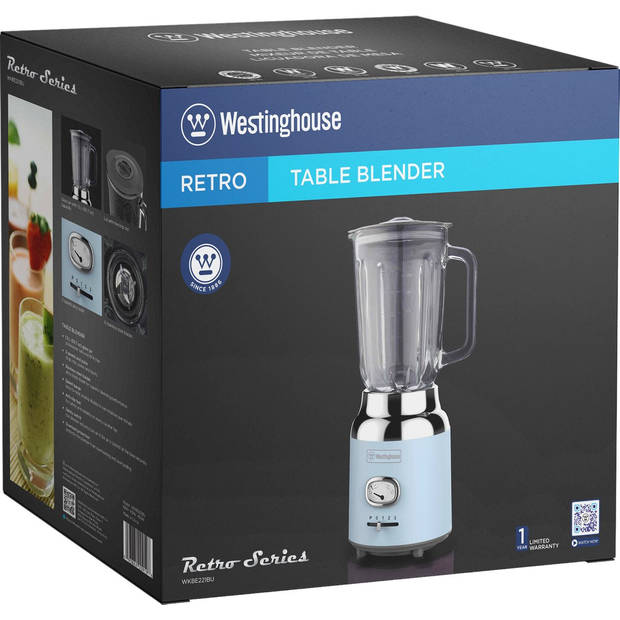 Westinghouse Blender Retro Collections - blauw - 1.5 liter - WKBE221BU