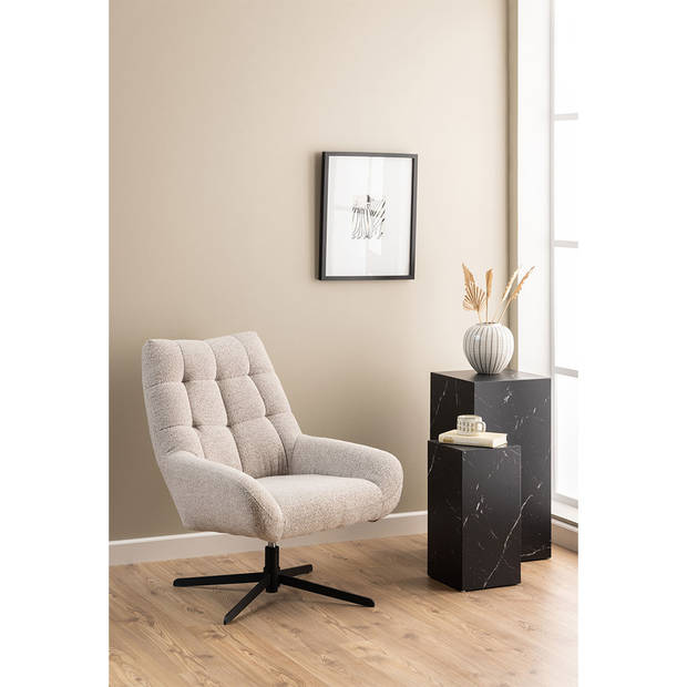 Pary fauteuil draaifunctie beige.