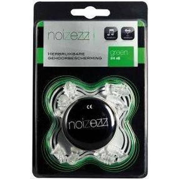 Noizezz - Green Medium - Gehoorbescherming met demping tot 24 dB - Groen - Oordoppen - 4 maten