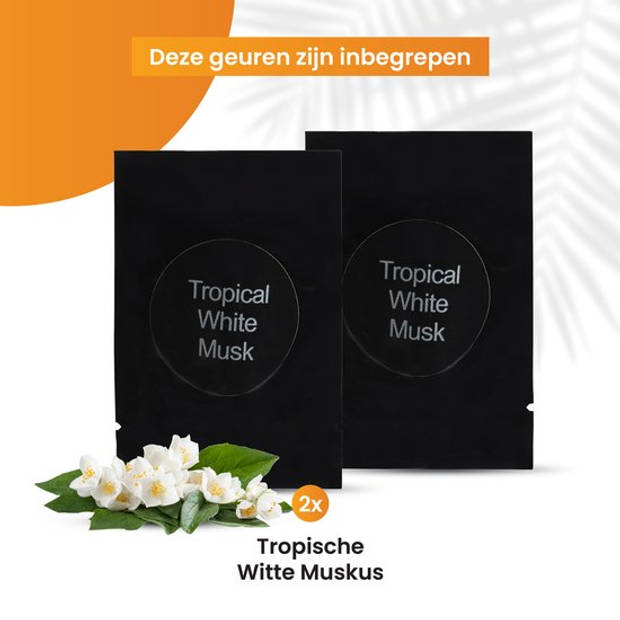 R2B Autoparfum Navulling - Tropische Witte Muskus - 2 stuks - Auto Geurverfrisser - Luchtverfrisser - Autogeur