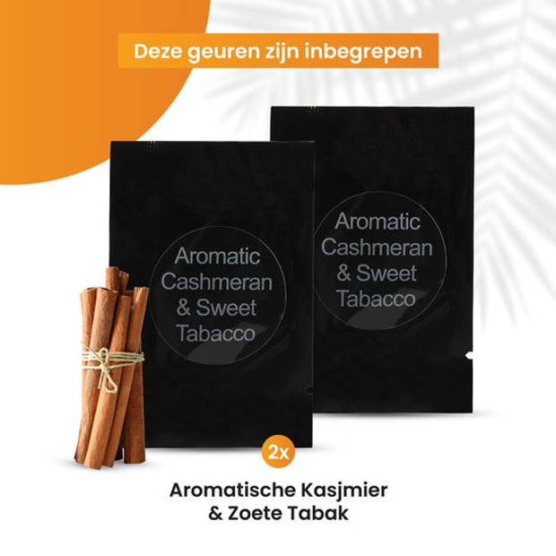 R2B Autoparfum Navulling - Aromatische Kasjmier & Zoete Tabak - 2 stuks - Auto Geurverfrisser - Luchtverfrisser