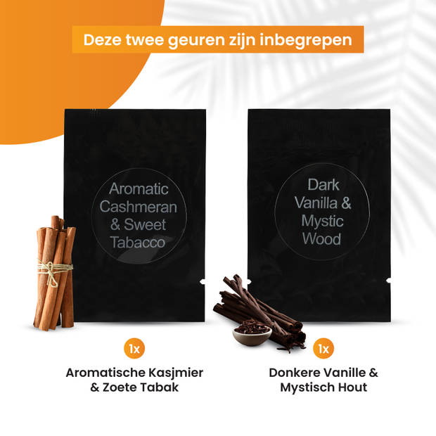 R2B® Autoparfum Navulling - Kasjmier & Tabak - Vanille & Hout - 2 stuks - Auto Geurverfrisser - Luchtverfrisser