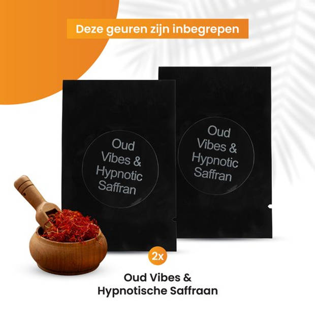 R2B Autoparfum Navulling - Oud Vibes & Hypnotische Saffraan - 2 stuks - Auto Geurverfrisser - Luchtverfrisser