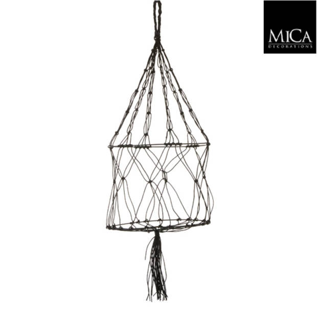 Mica Decorations-e - 10 stuks! Plantenhanger zwart h90xd30 cm Mica Decorations (e)