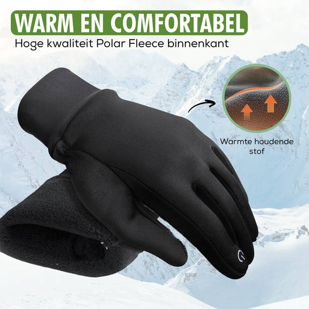 Travelhawk Handschoenen - Waterdichte Handschoenen Heren - Handschoenen Dames - Handschoenen Winter - Scooter/Fiets - Zw