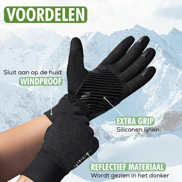 Travelhawk Handschoenen - Waterdichte Handschoenen Heren - Handschoenen Dames - Handschoenen Winter - Scooter/Fiets - Zw