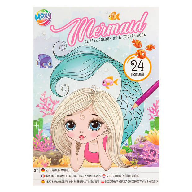 Grafix A4 Glitter kleur- en sticker boek